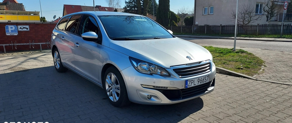 Peugeot 308 cena 27700 przebieg: 177000, rok produkcji 2015 z Police małe 67